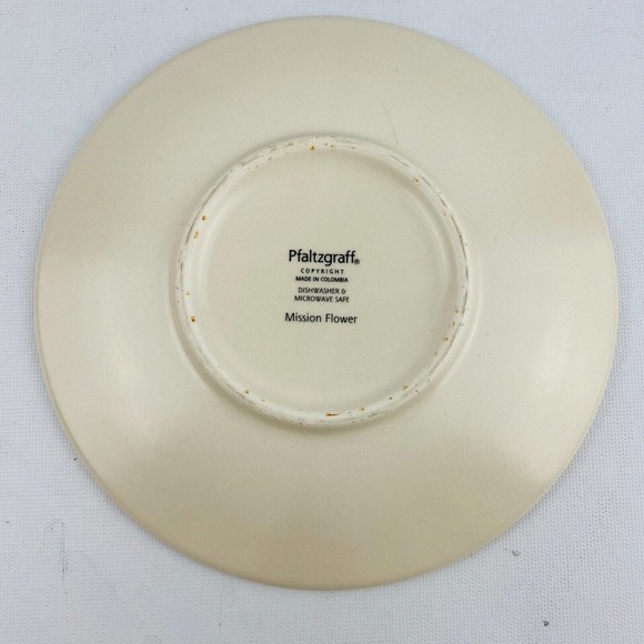 Pfaltzgraff Mission Flower Lot of 6 Coupe Salad Plates 8" Micro Dishwasher Safe - Picture 3 of 4